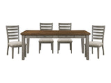 Tigard Cherry / Gray 5-piece Dinig Table Set - Ornate Home