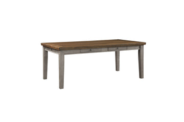 Tigard Cherry/Gray/Beige 7-Piece Dining Table Set - Ornate Home