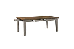 Tigard Cherry/Gray/Beige 7-Piece Dining Table Set - Ornate Home