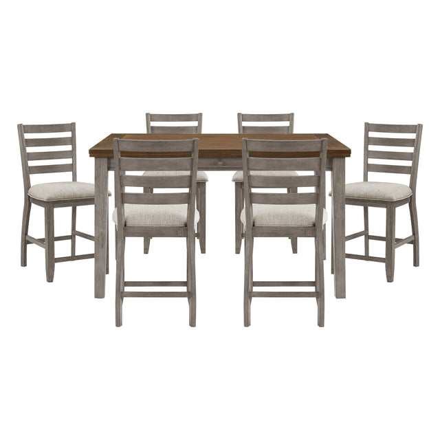 Tigard Gray 7pc Dining Set - Ornate Home