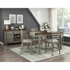 Tigard Gray/Beige Counter Height Chair (Set of 2) - Ornate Home