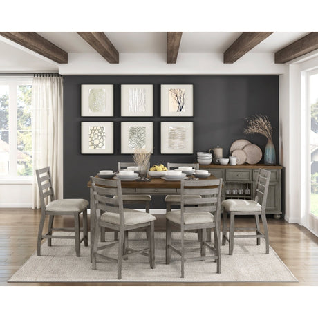 Tigard Gray/Beige Counter Height Chair (Set of 2) - Ornate Home