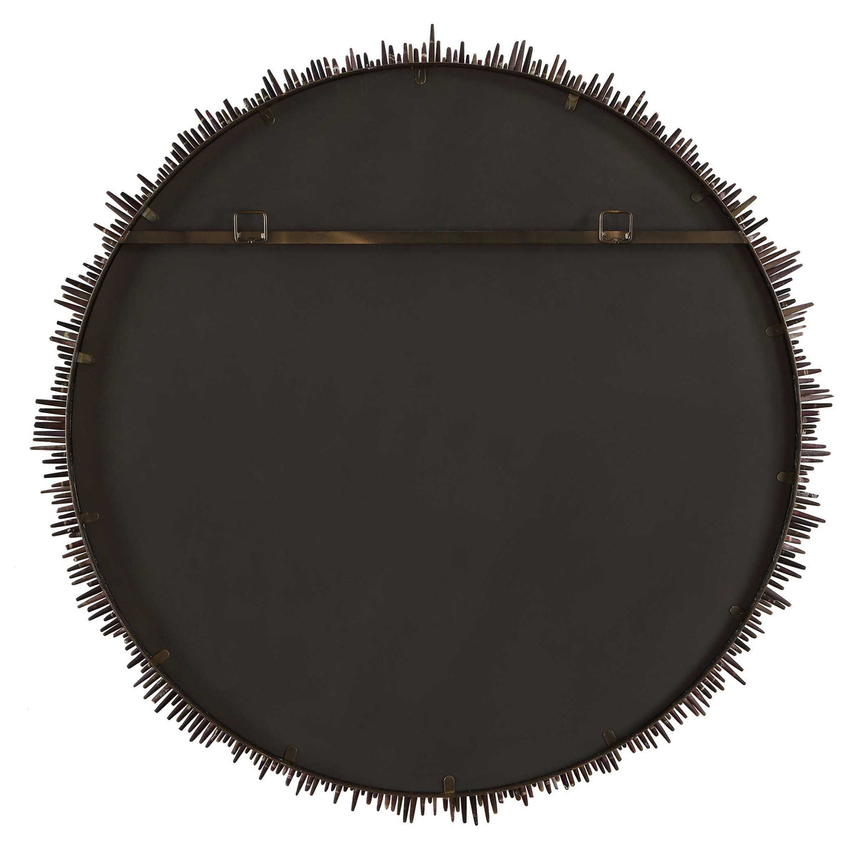 Tiger Sea Urchin Brown/Green/White Round Mirror - Ornate Home