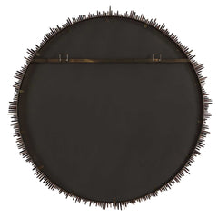 Tiger Sea Urchin Brown/Green/White Round Mirror - Ornate Home