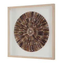 Tiger Sea Urchin Brown Shadow Box - Ornate Home