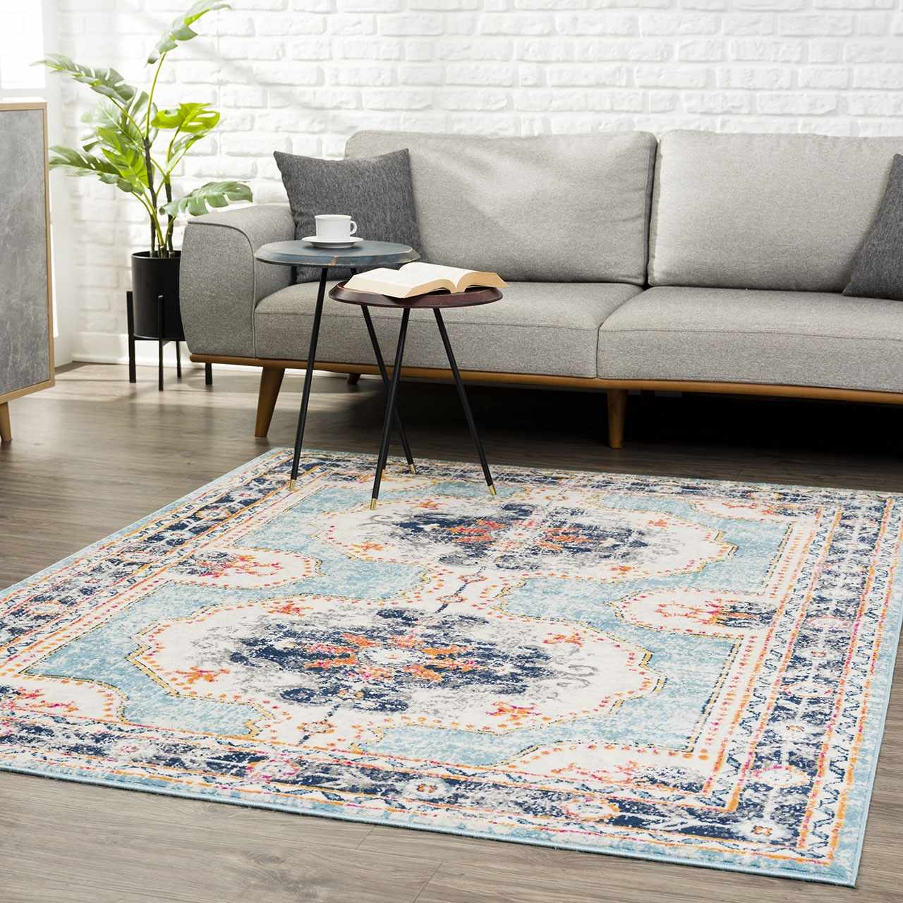 Tigried Turquoise 2308 Area Rug - Clearance - Ornate Home