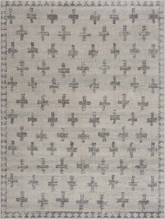 Tigris Swiss Cross Ivory&Gray Area Rug - Clearance - Ornate Home