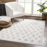 Tigris Swiss Cross Ivory&Gray Area Rug - Clearance - Ornate Home