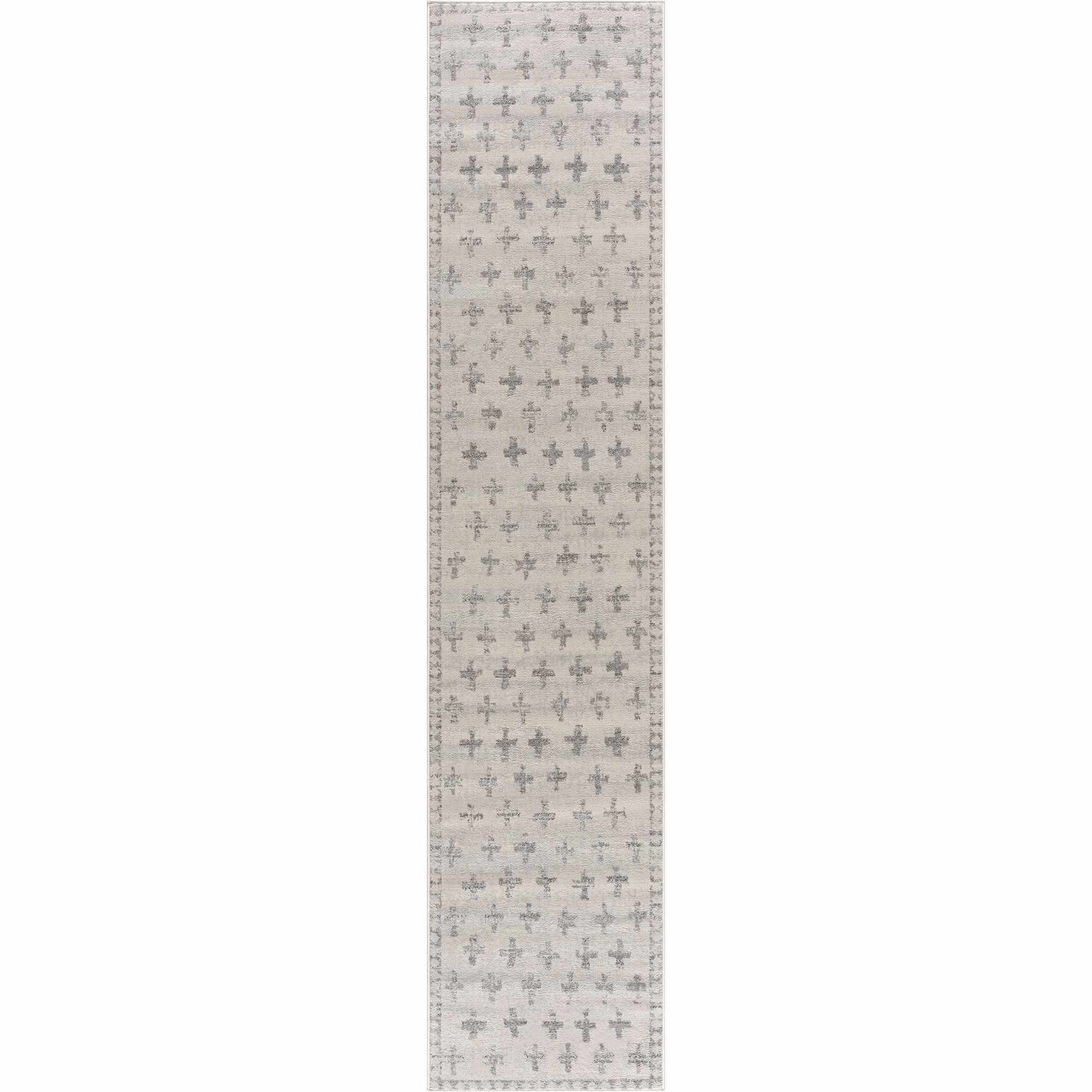 Tigris Swiss Cross Ivory&Gray Area Rug - Clearance - Ornate Home
