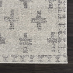 Tigris Swiss Cross Ivory&Gray Area Rug - Clearance - Ornate Home