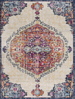 Tigrit Blue & Orange 2300 Area Rug - Clearance - Ornate Home