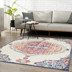 Tigrit Blue & Orange 2300 Area Rug - Clearance - Ornate Home