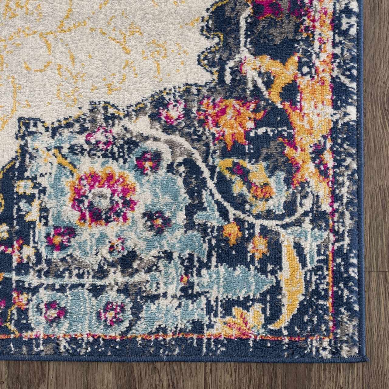 Tigrit Blue & Orange 2300 Area Rug - Clearance - Ornate Home