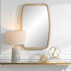 Tiki Woodtone Rattan Mirror - Ornate Home