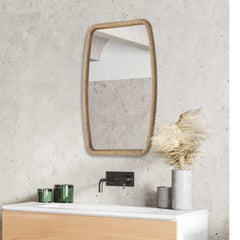 Tiki Woodtone Rattan Mirror - Ornate Home