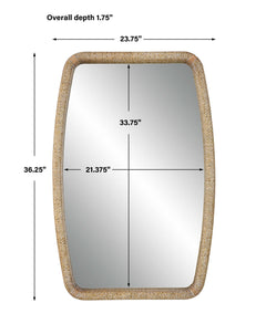 Tiki Woodtone Rattan Mirror - Ornate Home