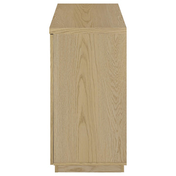 Tilbury Light Oak 2-door Glass Front Accent Display Cabinet - Ornate Home