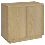 Tilbury Light Oak 2-door Glass Front Accent Display Cabinet - Ornate Home