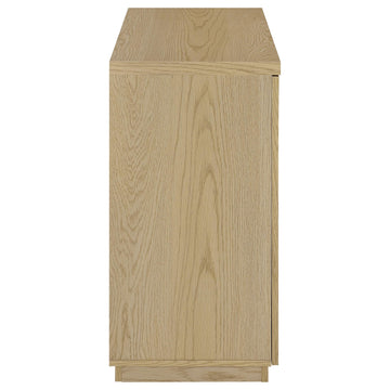 Tilbury Light Oak 2-door Glass Front Accent Display Cabinet - Ornate Home