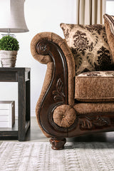 Tilde Brown/Dark Walnut Sofa - Ornate Home