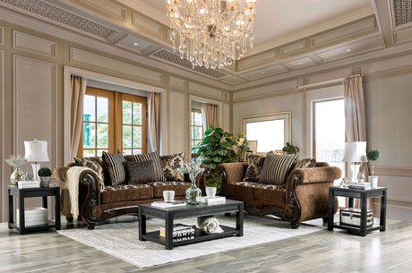 Tilde Brown/Dark Walnut Sofa - Ornate Home
