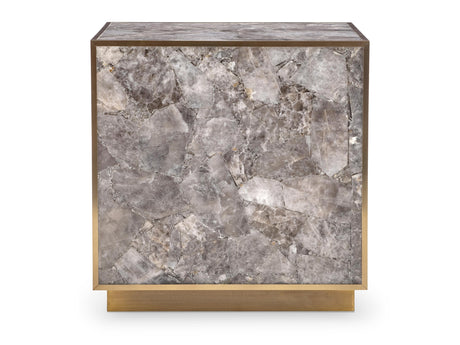 Tildon Smoky/Aged Brass Side Table - Ornate Home