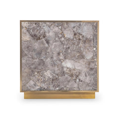 Tildon Smoky/Aged Brass Side Table - Ornate Home