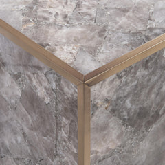 Tildon Smoky/Aged Brass Side Table - Ornate Home