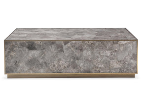 Tildon Smoky Quartz/Aged Brass Cocktail Table - Ornate Home