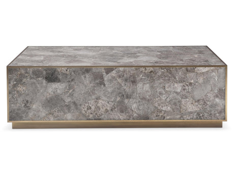 Tildon Smoky Quartz/Aged Brass Cocktail Table - Ornate Home