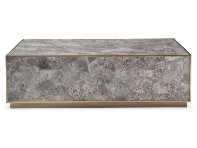Tildon Smoky Quartz/Aged Brass Cocktail Table - Ornate Home