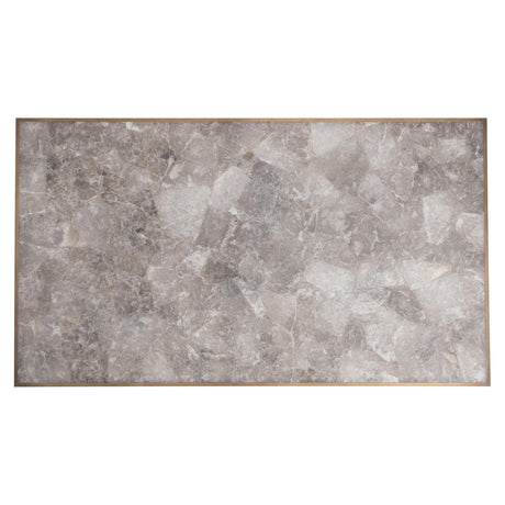 Tildon Smoky Quartz/Aged Brass Cocktail Table - Ornate Home