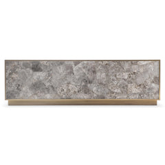 Tildon Smoky Quartz/Aged Brass Cocktail Table - Ornate Home