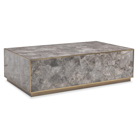 Tildon Smoky Quartz/Aged Brass Cocktail Table - Ornate Home