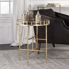 Tilly Bright Gold Accent Table - Ornate Home