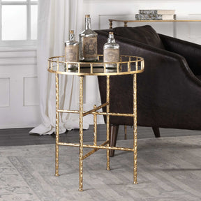 Tilly Bright Gold Accent Table - Ornate Home