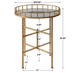 Tilly Bright Gold Accent Table - Ornate Home