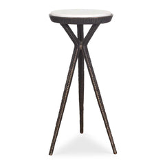 Tilton White Marble Accent Table - Ornate Home