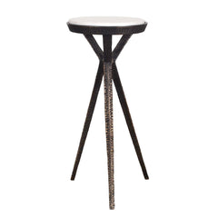 Tilton White Marble Accent Table - Ornate Home