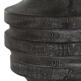 Timber Black Carved Wood Table Lamp - Ornate Home