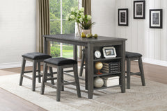 Timbre Gray Counter Stool (Set of 2) - Ornate Home