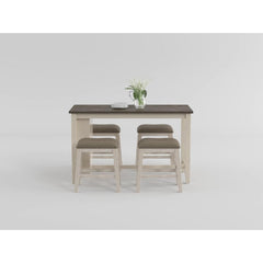 Timbre Whitewash Counter Stool (Set of 2) - Ornate Home