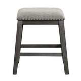 Timbre Wire-Brushed Gray Counter Height Stool - Ornate Home