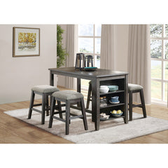 Timbre Wire-Brushed Gray Counter Height Stool - Ornate Home