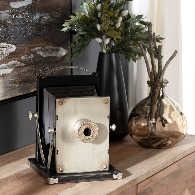 Time Flash Black/Brown Table Clock - Ornate Home