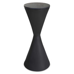 Time's Up Black Hourglass Shaped Drink Table - Ornate Home