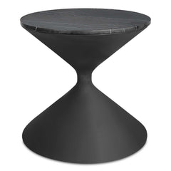 Time's Up Black Hourglass Shaped Side Table - Ornate Home