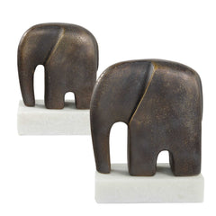Timeless Tusk Bronze Sculptures (Set of 2) - Ornate Home