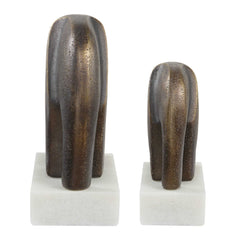Timeless Tusk Bronze Sculptures (Set of 2) - Ornate Home