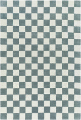 Timin Blue Gray Checkered Area Rug - Clearance - Ornate Home